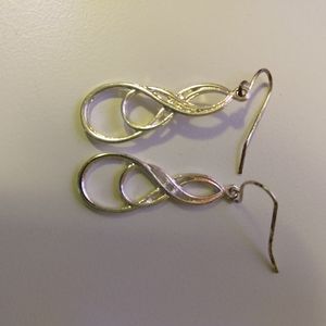 Silver swirl earrings